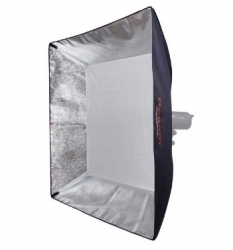 Софтбокс Rekam SBN 90S с кольцом-адаптером (типа Bowens), 90х90 см, серебряный